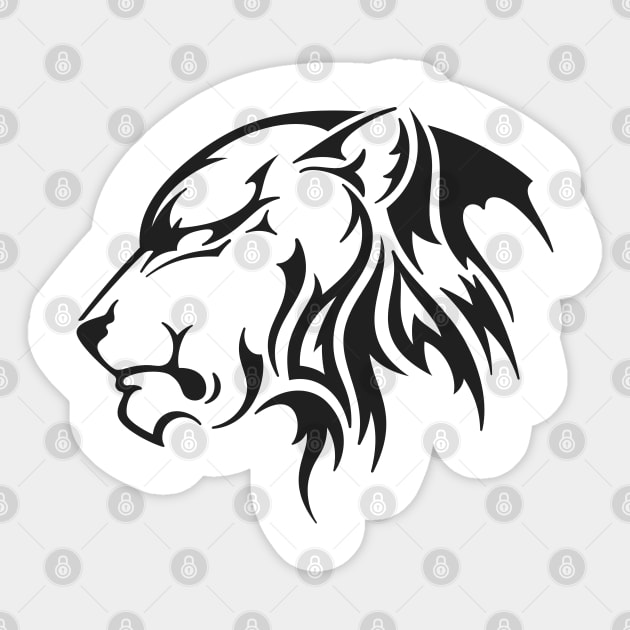 Silhouette Lioness insignia Sticker by wingsofrage